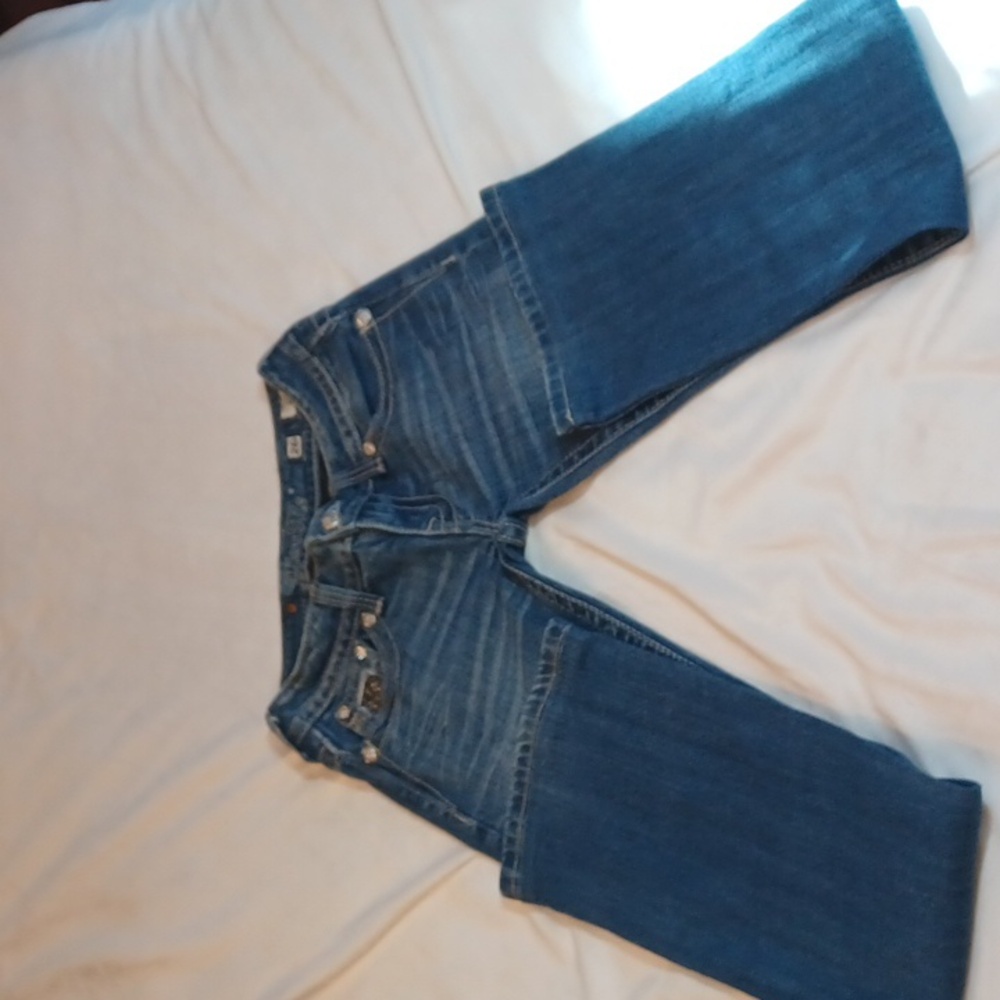 Miss  Me Womans Bling Studded Denim Boot  Jeans Sz 26